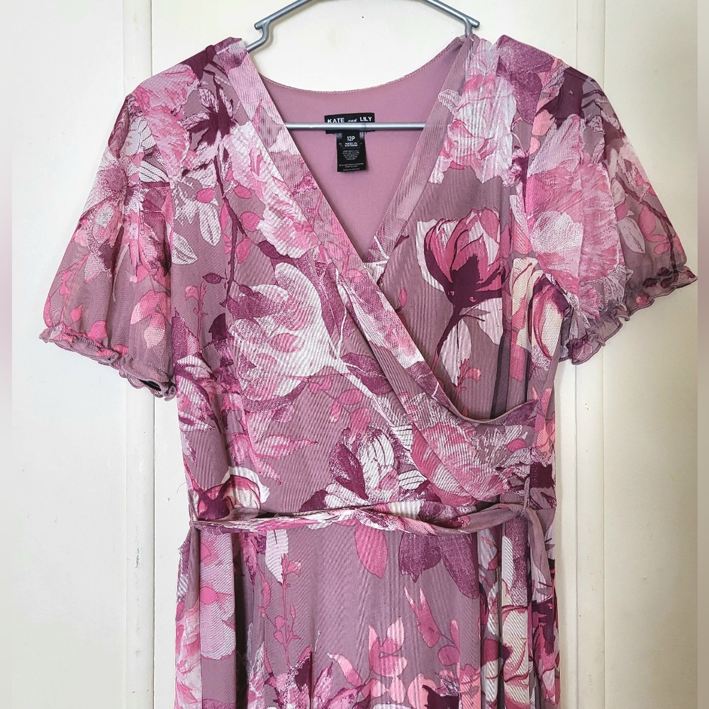 Pink Floral Maxi Dress